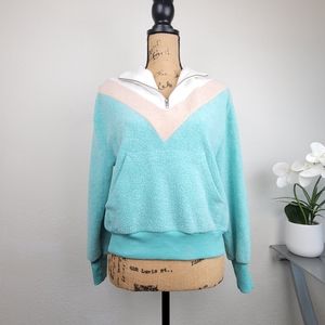 Wildfox Aqua and Cream Sweatshirt